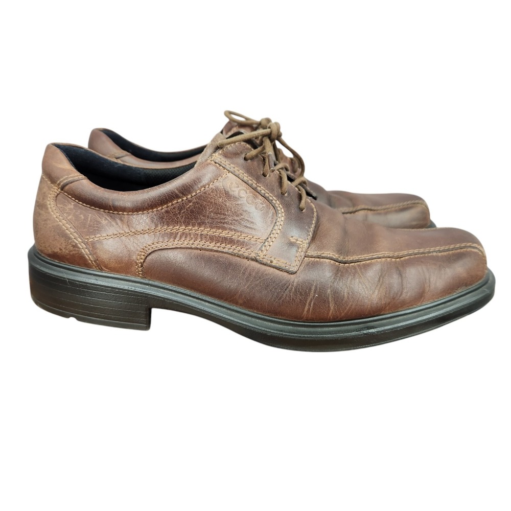 Ecco Helsinki Oxford Shoes Mens EU 44 US‎ 10 / 10.5 Brown Leather Comfort